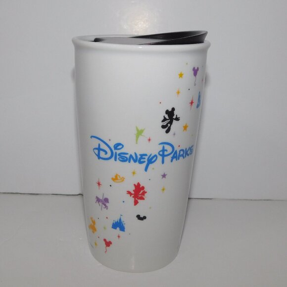 Starbucks Other - 2015 Starbucks Disney Parks Ceramic Travel Tumbler Mug w lid 12oz